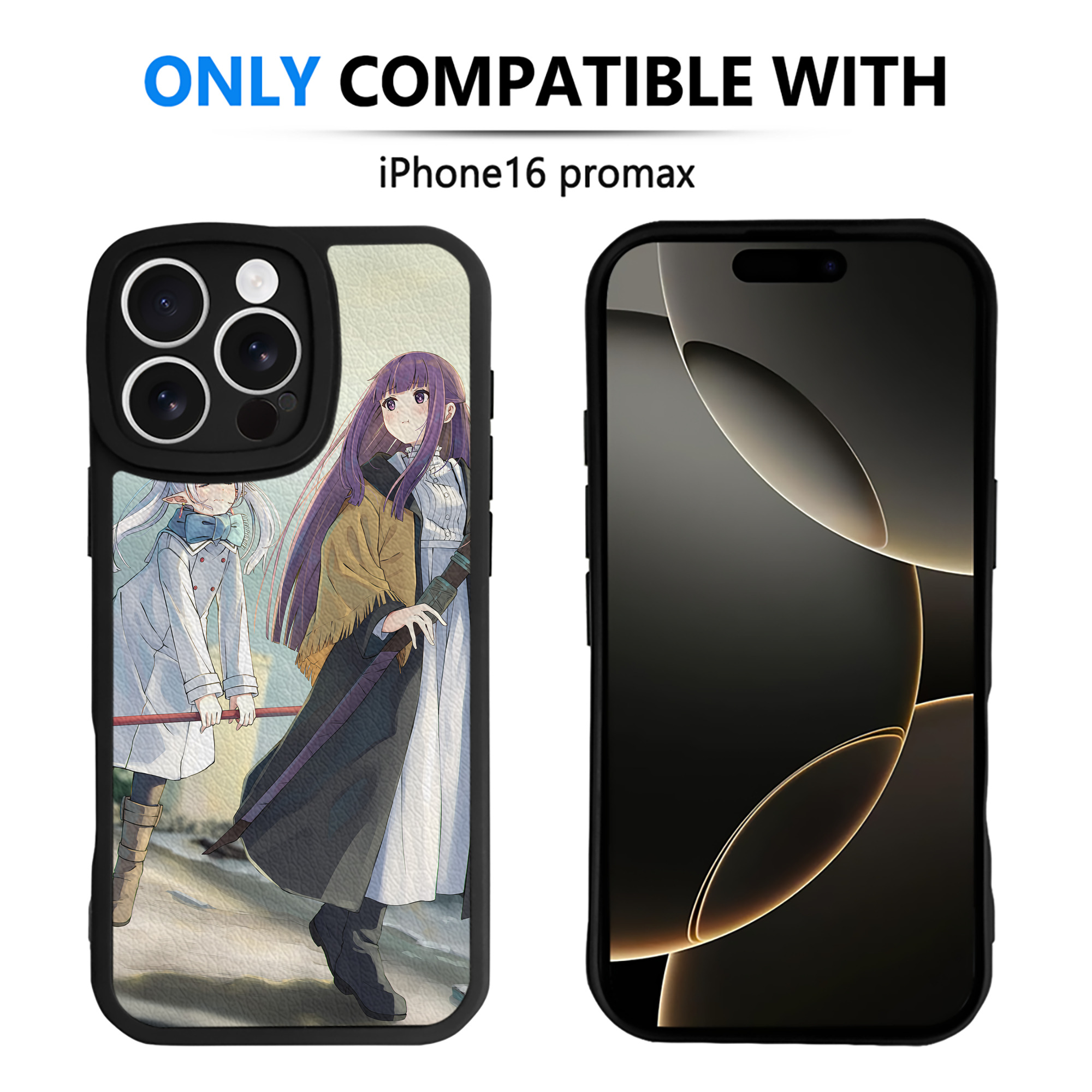 （画像用） 葬送のフリーレン Frieren 【iPhone 16シリーズ対応】シリコンスマホケース（レザー調） 材質：シリコン